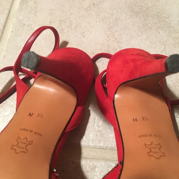 SIREN RED  SUEDE VINTAGE HALSTON heels❤️ - Picture 3 of 5